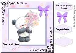 Panda card - get well soon