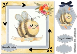 Bee Birthday card