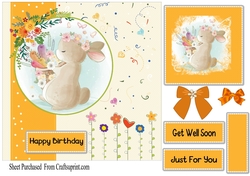 Cute bunnie - yellow theme