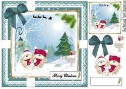 Christmas card - cute bears 1