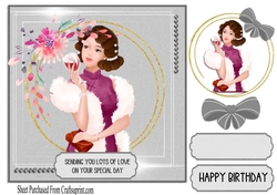 Lady in red - happy birthday