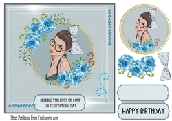Lady in blue - birthday