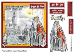 Harry Potter themed card no 14 - Dumbledore
