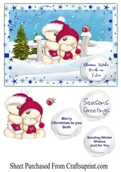 Merry Christmas - cuddly bears