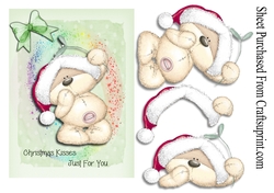 Cuddly bear - Christmas kisses