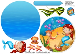 Our little mermaid rocker card