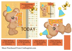 Birthday bear - age 1