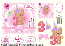 Birthday bear - age 3