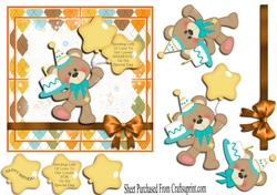 Party bear - happy birthday card