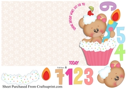 Happy birthday fold over shaped card