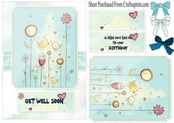 Get well soon - a little bird