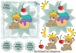 Birthday bear - to the one I love in blue