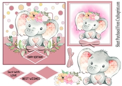 Happy birthday - cute elephant