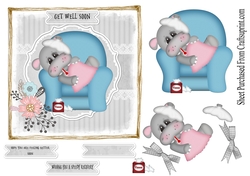 Get well soon - cute hippo