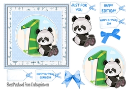 Panda Bear - Happy 1st Birthday