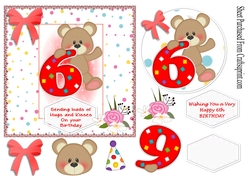 cute bear - happy 6th birthday