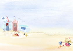 Happy birthday - relaxing on the beach insert