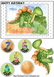 Dinosaur birthday card ages 5 - 8