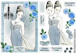 Happy birthday - lady in blue