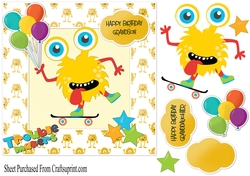 Birthday card - little monster