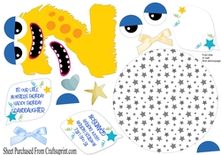 Little monster - age 2 rocker card