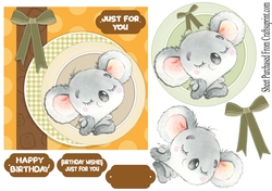 Birthday card - cute Koala+
