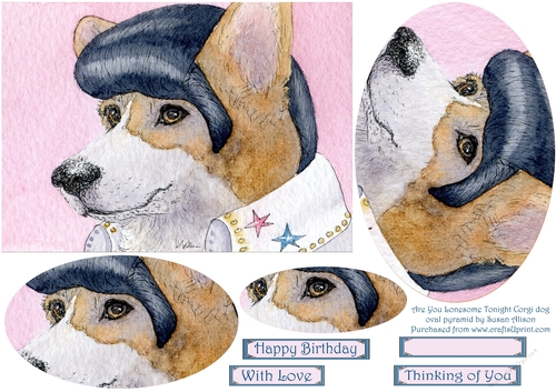 Are You Lonesome Tonight Corgi dog oval pyramid