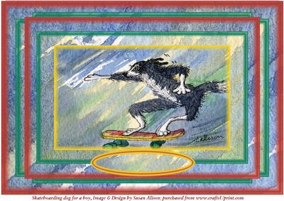 A4 Skateboarding Dog for a Boy