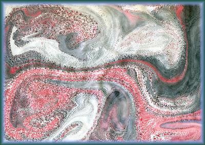 Marbled Backing to Corgi Dog and Vintage Car