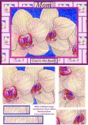 Moth Orchid Card Front for Mom