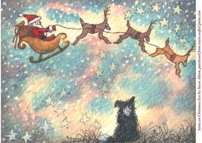 A4 Santa Across the Sky on Christmas Eve