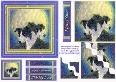 By the Light of the Moon Wavy Corner Side Stacker Topper