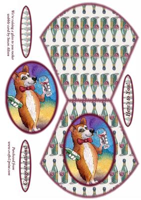 We're Raising a Glass to You Rocker Wobble Card