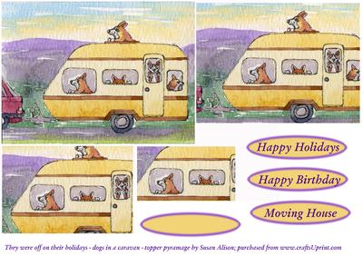 They Were Off on Their Holidays - Dogs in a Caravan - Topper