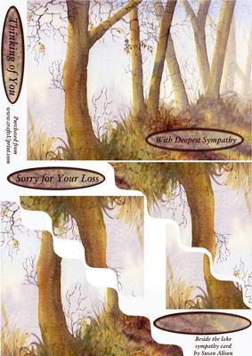 Beside the Lake Wavy Corner Stacker Topper Sympathy Card