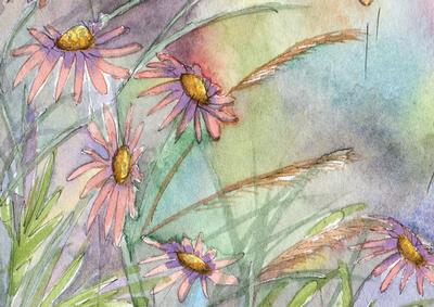 Flowers and Grasses Backing Paper