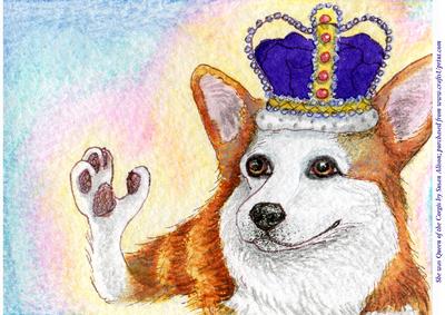 A4 She Was Queen of the Corgis