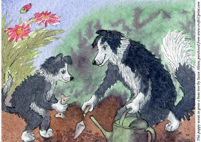 A4 This Puppy Wants to Grow a Bone Tree