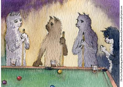 A4 the Cat Pack Playing Pool