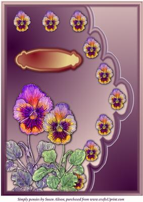 A4 Simply Pansies