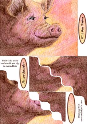 Smile & the World Smiles with You Pig Wavy Corner Stacker
