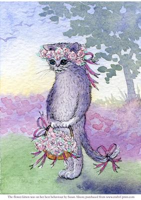 The Flower Kitten Was on Her Best Behaviour