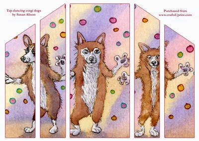 Tap Dancing Corgi Dogs Theatre Fold