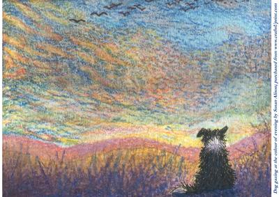 Dog Gazing at the Colour of Evening