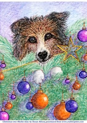 Christmas Tree Sheltie Dog Fairy