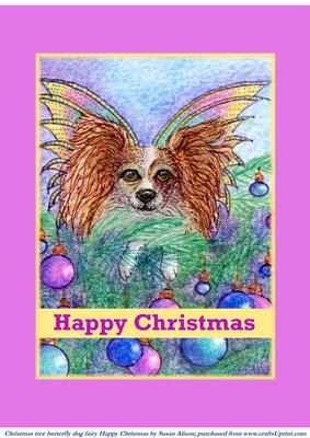 Christmas Tree Butterfly Dog Fairy