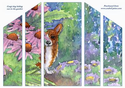 Corgi Dog Hiding Out in the Garden Theatre Fold