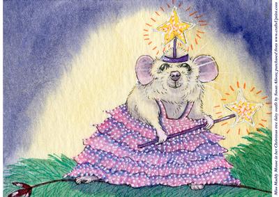 Miss Maddy Mouse in Her Christmas Tree Fairy Outfit