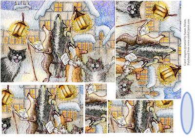 Carol Singers - Cats and Dogs and Lots of Snow Pyramid