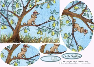  - and a Poo-oodle in a Pear Tree -  Oval Pyramid